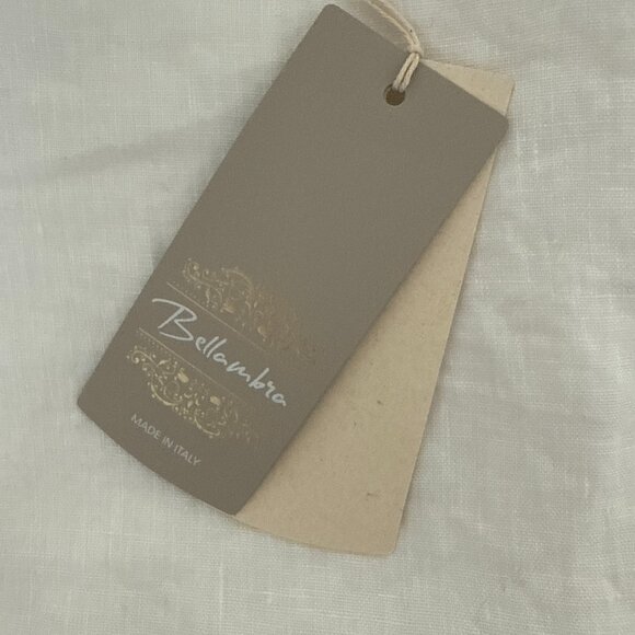 Bellambra 100% Pure Linen Made in Italy Tank with Cotton Embellished Trim Size L - Picture 9 of 9